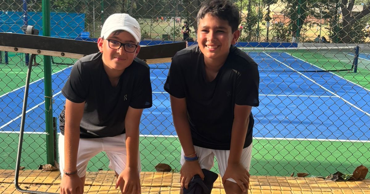 Players at an AJ Tennis Academy tournament